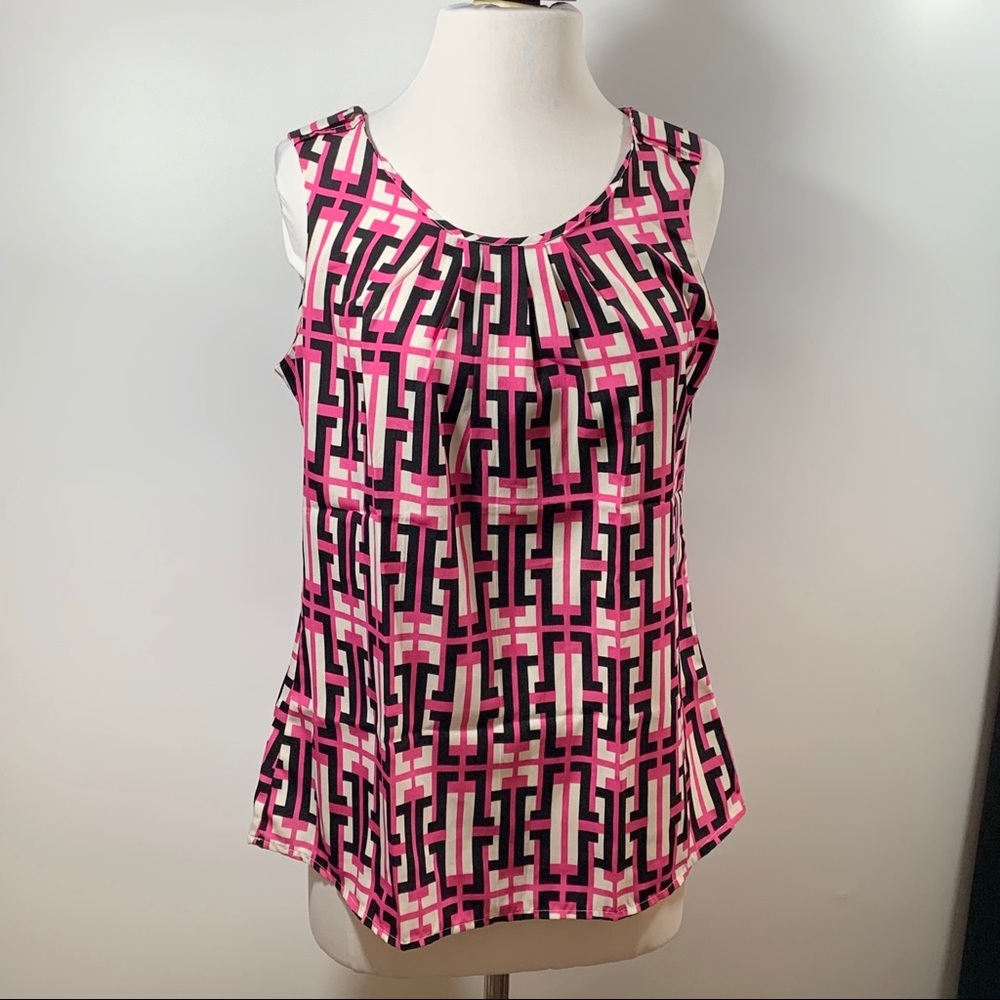 BANANA REPUBLIC Pink/White top size M